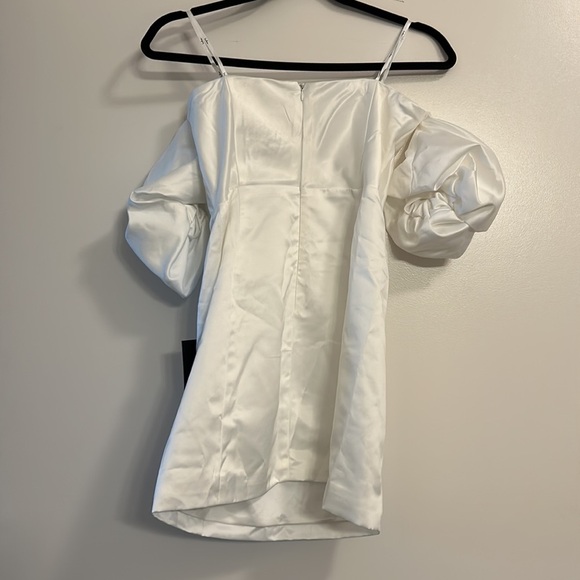Lulus Significant Sensation White Satin Off-the-Shoulder Mini Dress, Small NWT - Picture 7 of 11